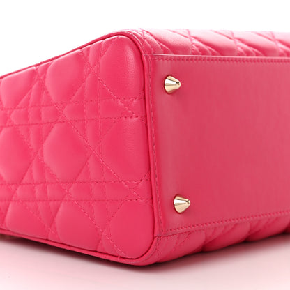 Christian Dior Lambskin Cannage Medium Lady Dior Pink 9 of 10