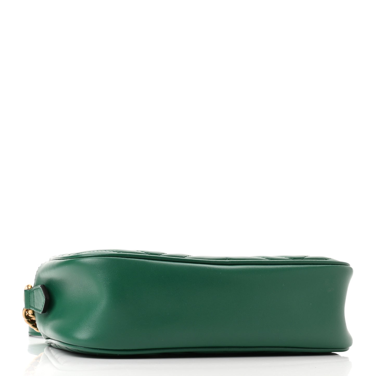 Calfskin Matelasse Small GG Marmont Chain Shoulder Bag Emerald Green