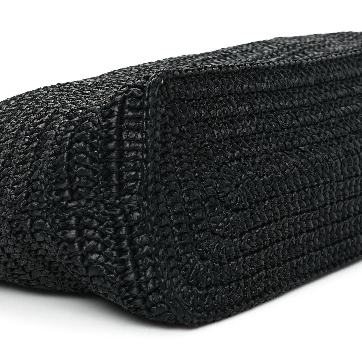 Raffia Rive Gauche Tote Black