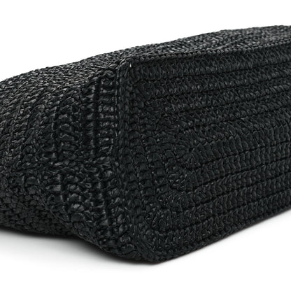 Saint Laurent Raffia Rive Gauche Tote Black 9 of 11