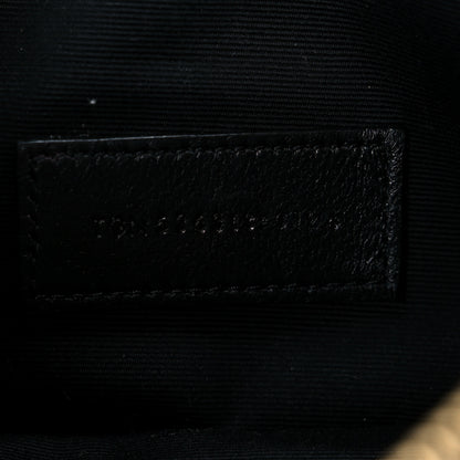 Saint Laurent Grain De Poudre Chevron Monogram Large Bill Pouch Black 13 of 18