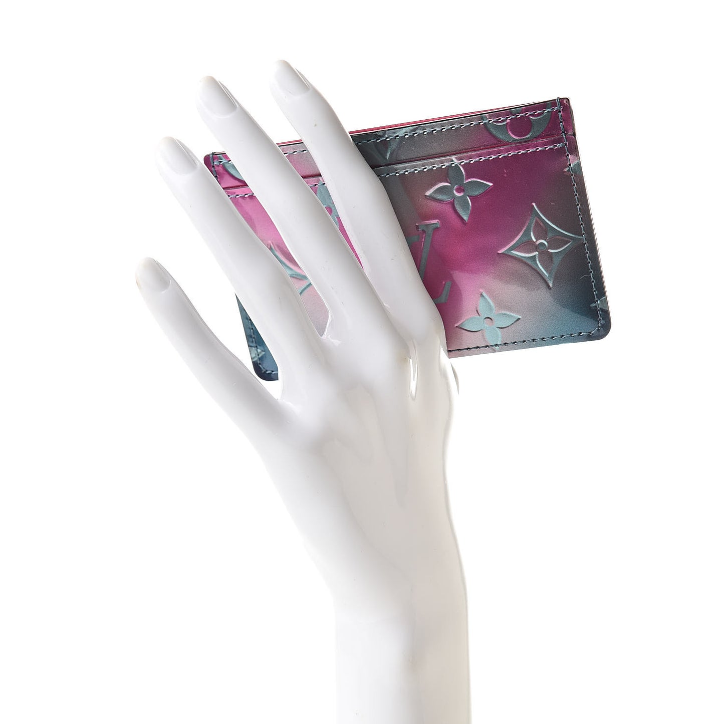 Metallic Vernis Card Holder Blue Pink