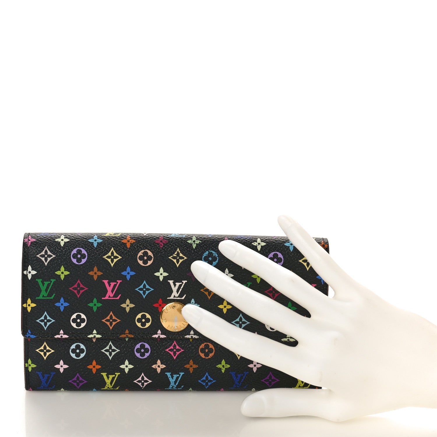 Louis Vuitton Monogram Multicolor Sarah Wallet Black Grenade 2 of 11