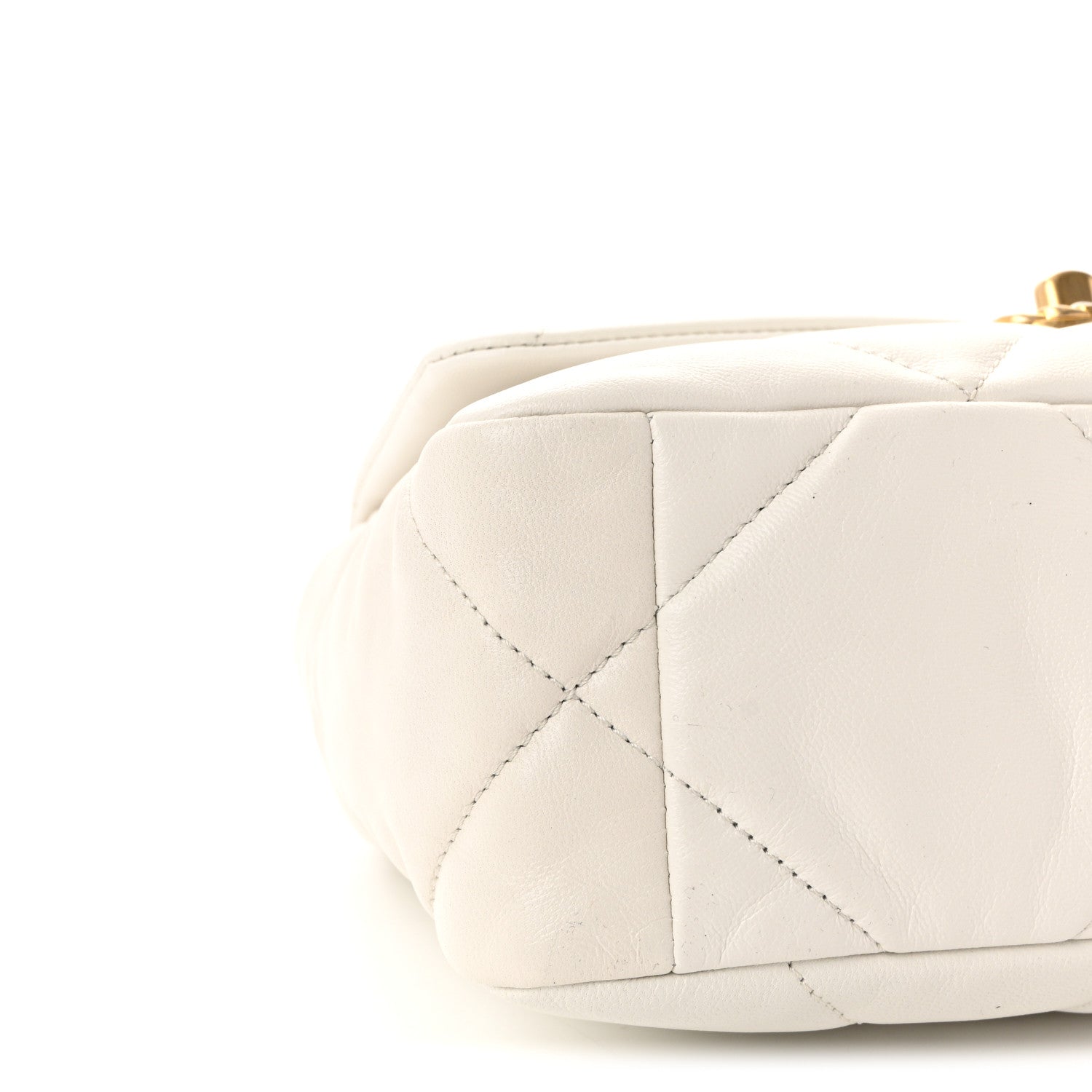 Chanel Goatskin Quilted Medium Chanel 19 Flap White 9 of 10