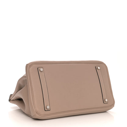 Hermes Taurillon Clemence Birkin 35 Gris Tourterelle 4 of 15