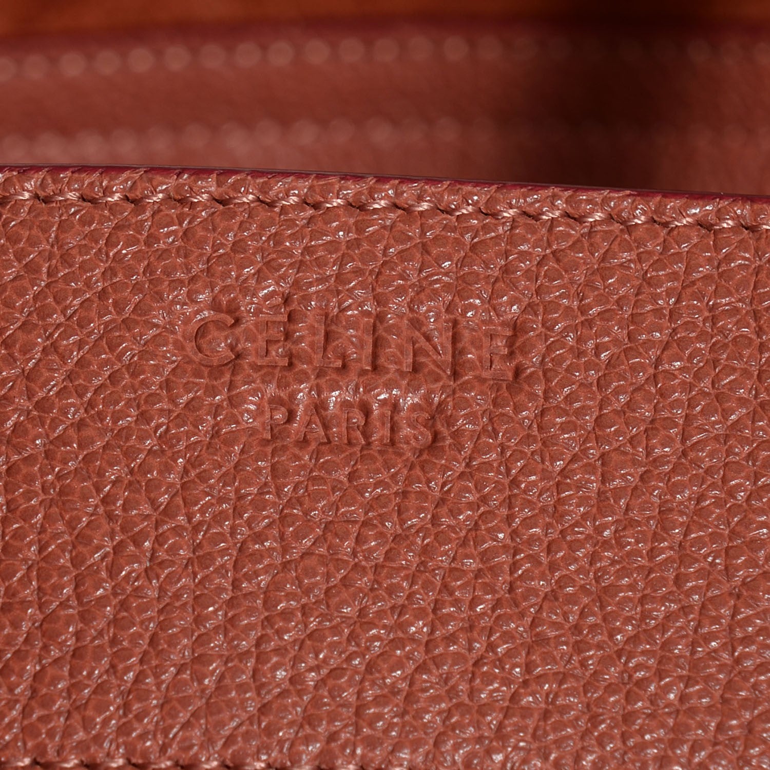 Celine Shiny Grained Calfskin Medium Phantom Luggage Terracotta 8 of 9
