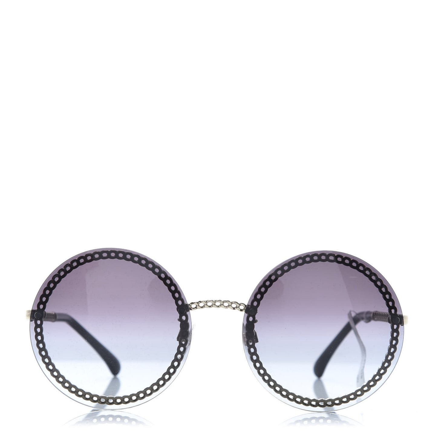 Round Chain Sunglasses 4245 Gold