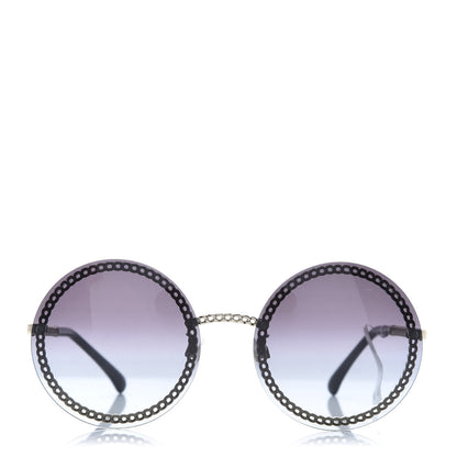 Chanel Round Chain Sunglasses 4245 Gold 3 of 11