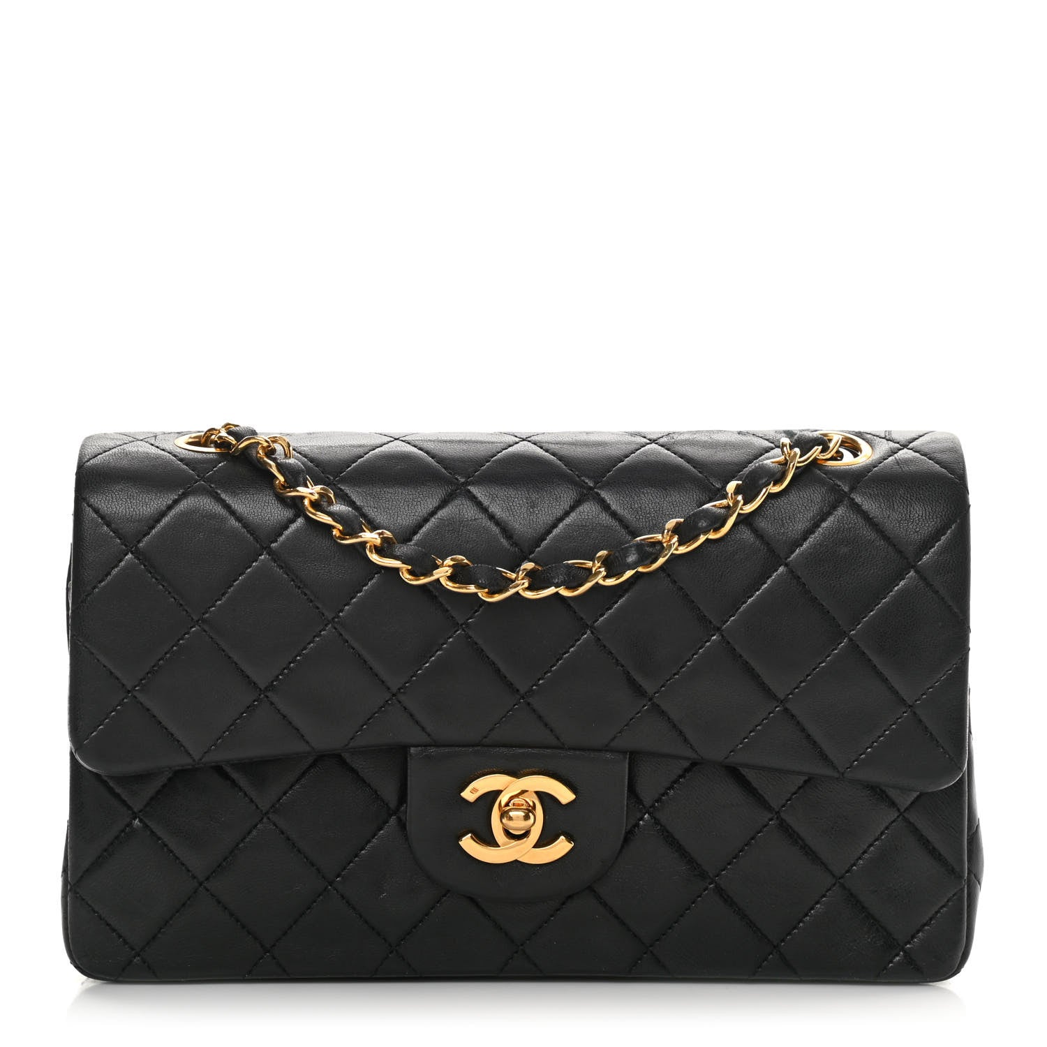 Chanel Lambskin Quilted Small Double Flap Black 1 of 17