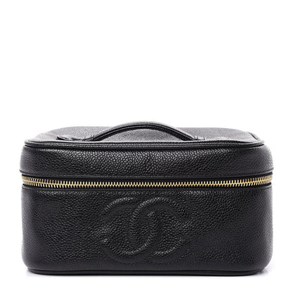 Chanel Caviar Vanity Cosmetic Case Black 1 of 10