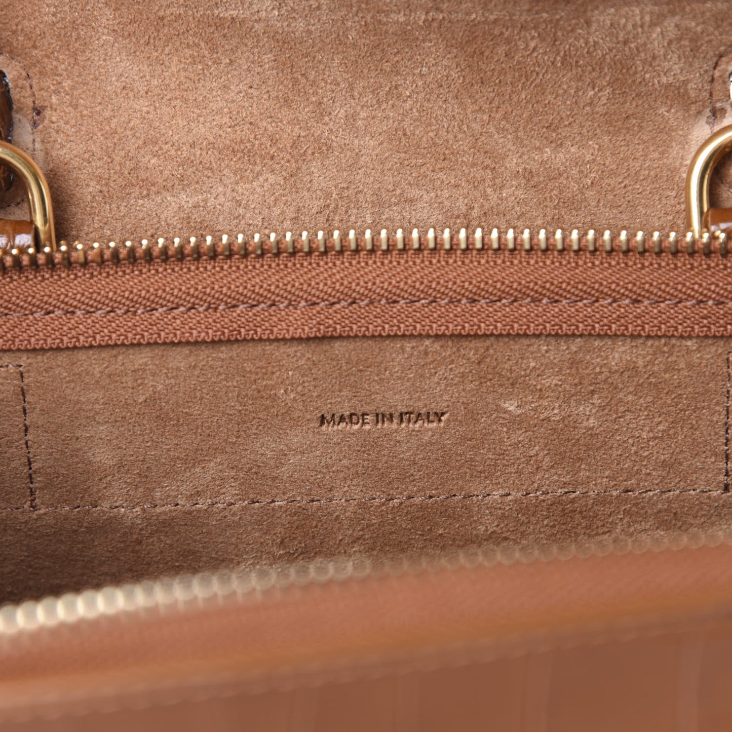 Calfskin Crocodile Embossed Nano Belt Bag Camel
