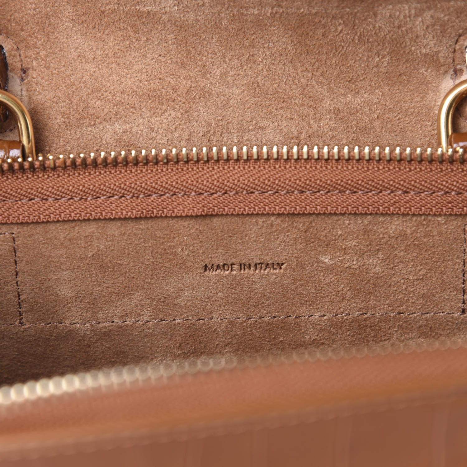 Celine Calfskin Crocodile Embossed Nano Belt Bag Camel 8 of 9