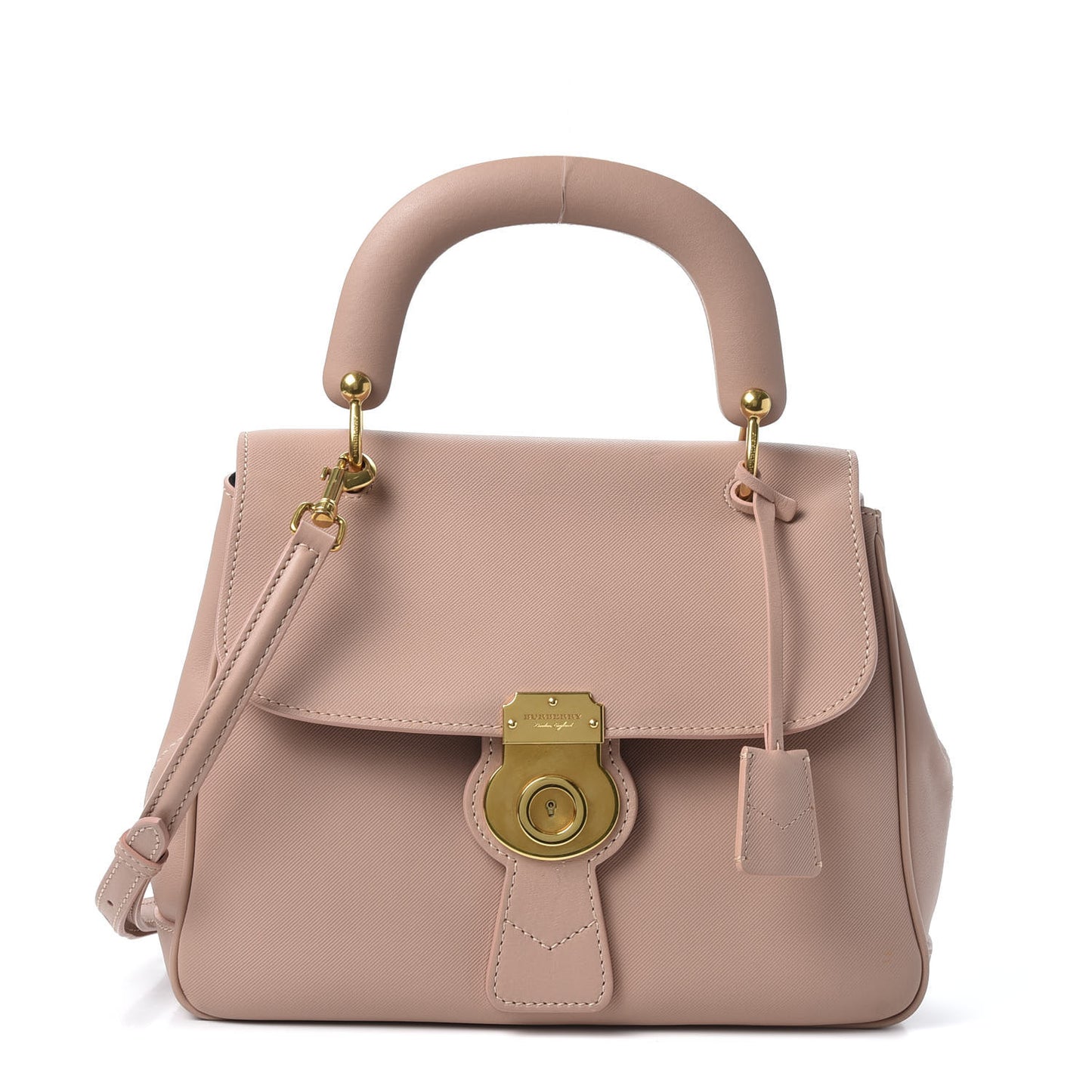 Trench Calfskin Medium DK88 Top Handle Bag Ash Rose