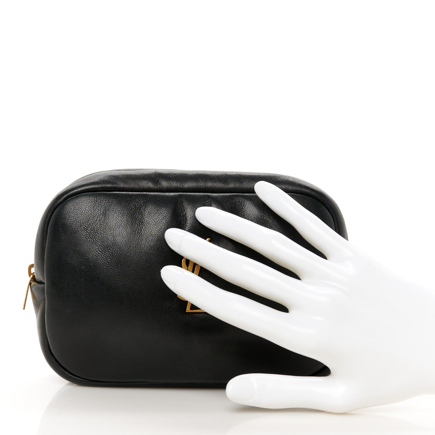 Lambskin Calypso Cosmetic Case Black