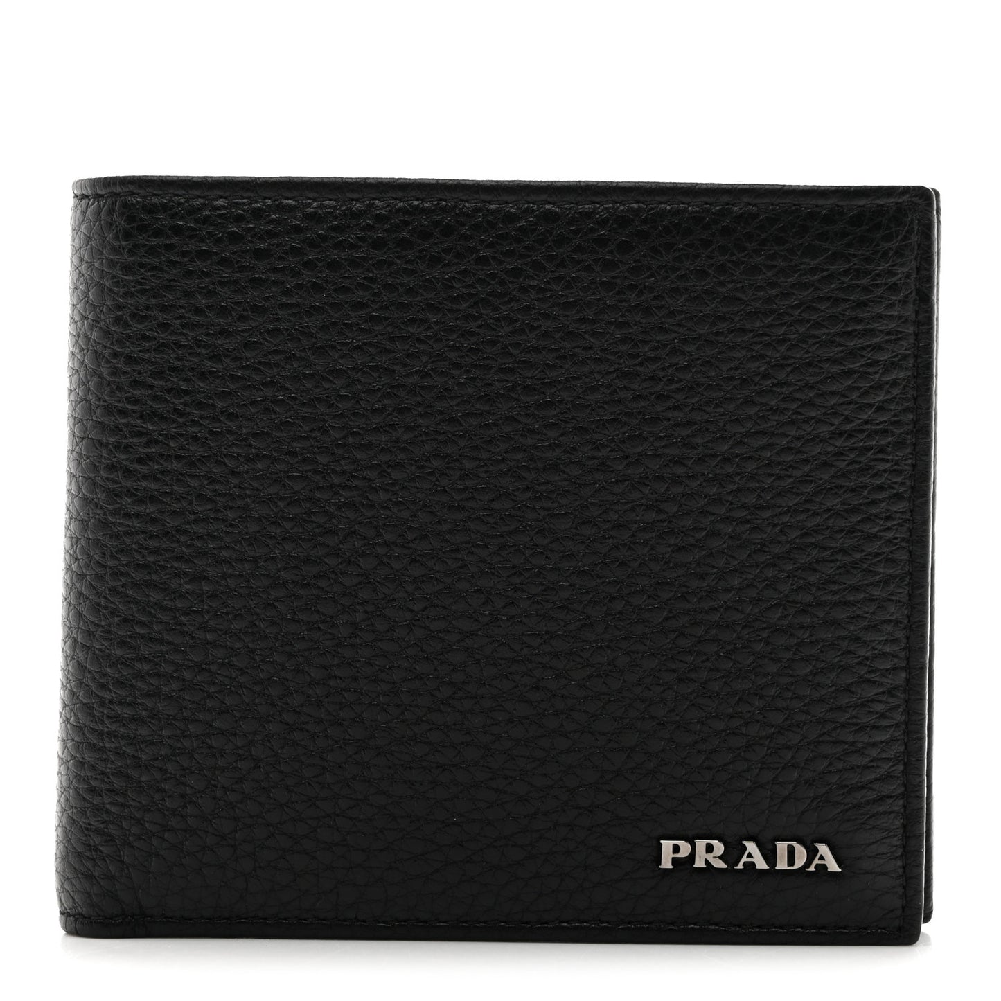 Vitello Grain Bi-Fold Wallet Black