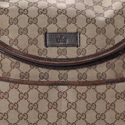 Gucci Monogram Natural Pigskin Large Diaper Bag Beige Ebony Cocoa Dark Chocolate 32 of 32