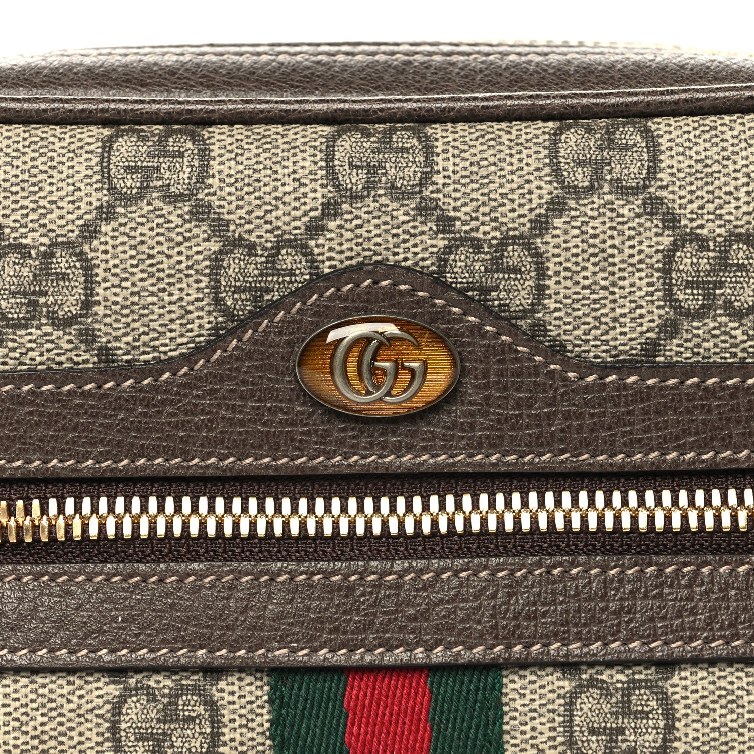 Gucci GG Supreme Monogram Web Small Ophidia Belt Bag 75 30 Dark Brown 8 of 11
