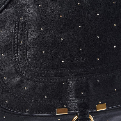 Chloe Calfskin Studded Medium Marcie Satchel Black 10 of 11