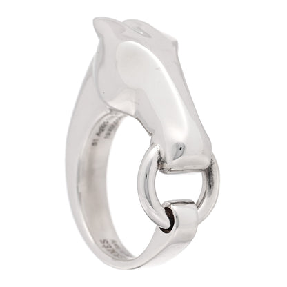 Hermes Sterling Silver PM Galop Ring 51 5.75 1 of 6