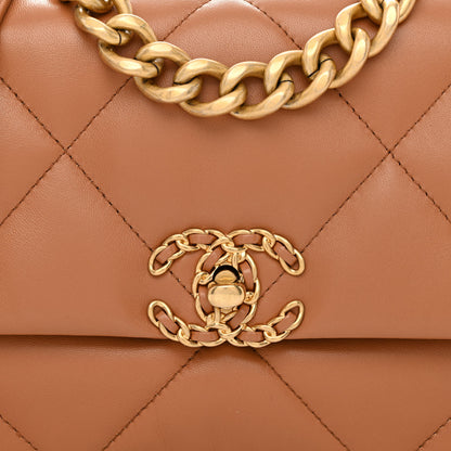 Chanel Lambskin Quilted Medium Chanel 19 Flap Brown 8 of 11