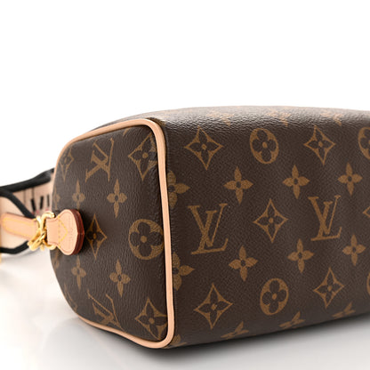 Louis Vuitton Monogram Speedy Bandouliere 20 Black 8 of 9