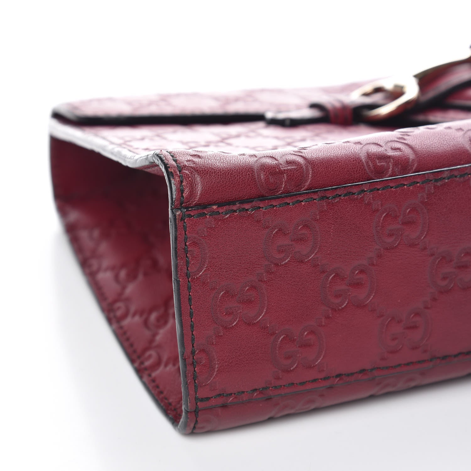 Gucci Soft Guccissima Medium Emily Chain Shoulder Bag Classic Ruby 8 of 10