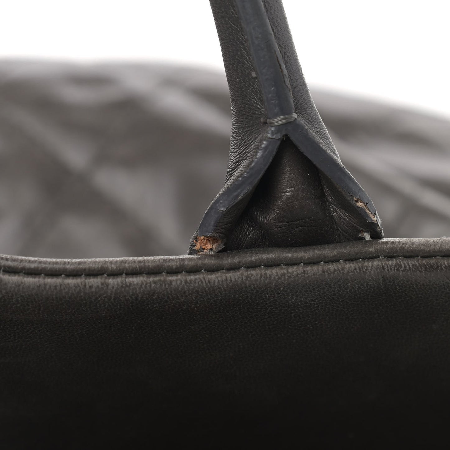 Glazed Calfskin Stingray Large Bindi CC Tote Grey