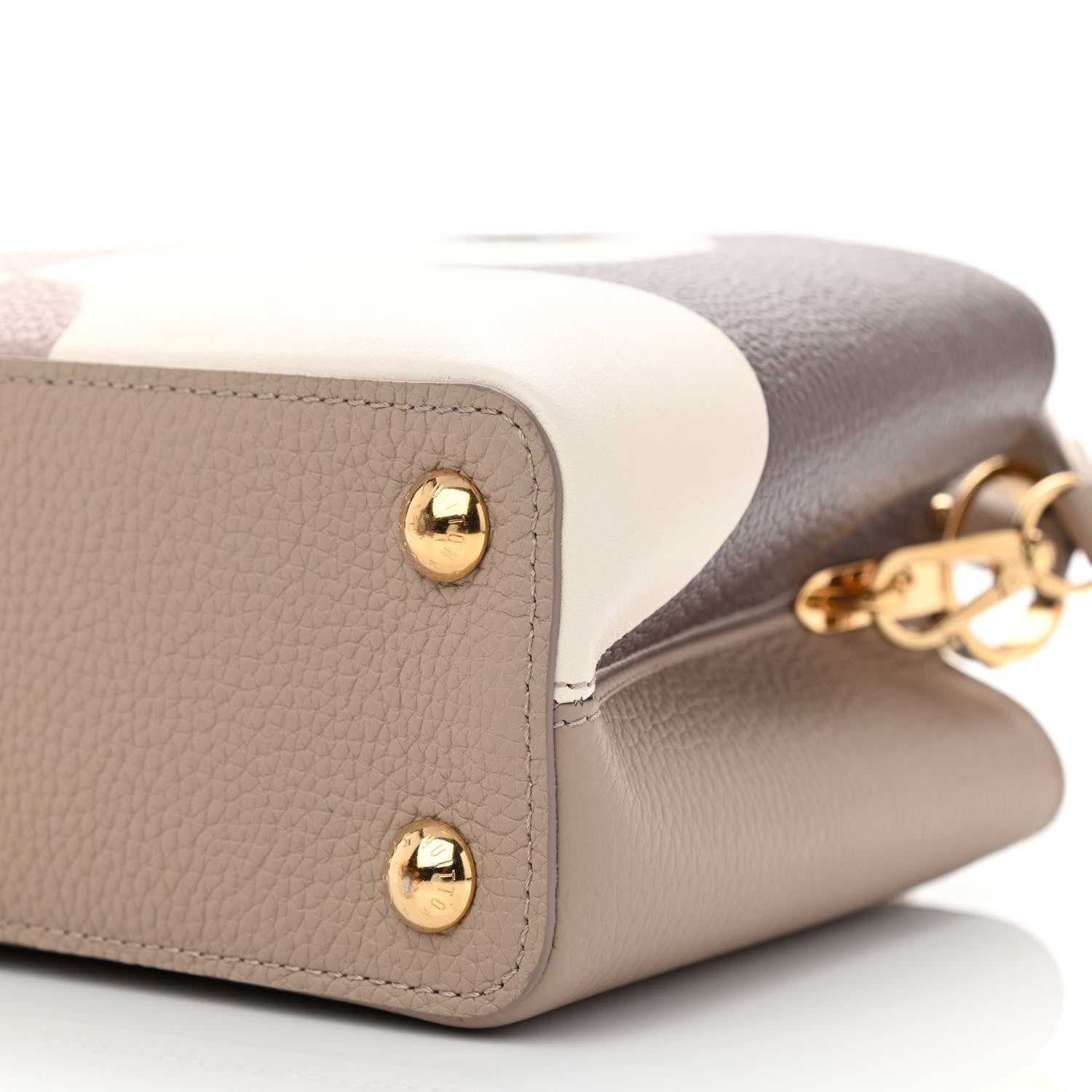 Louis Vuitton Taurillon Monogram Flower Capucines BB Galet Creme 6 of 7