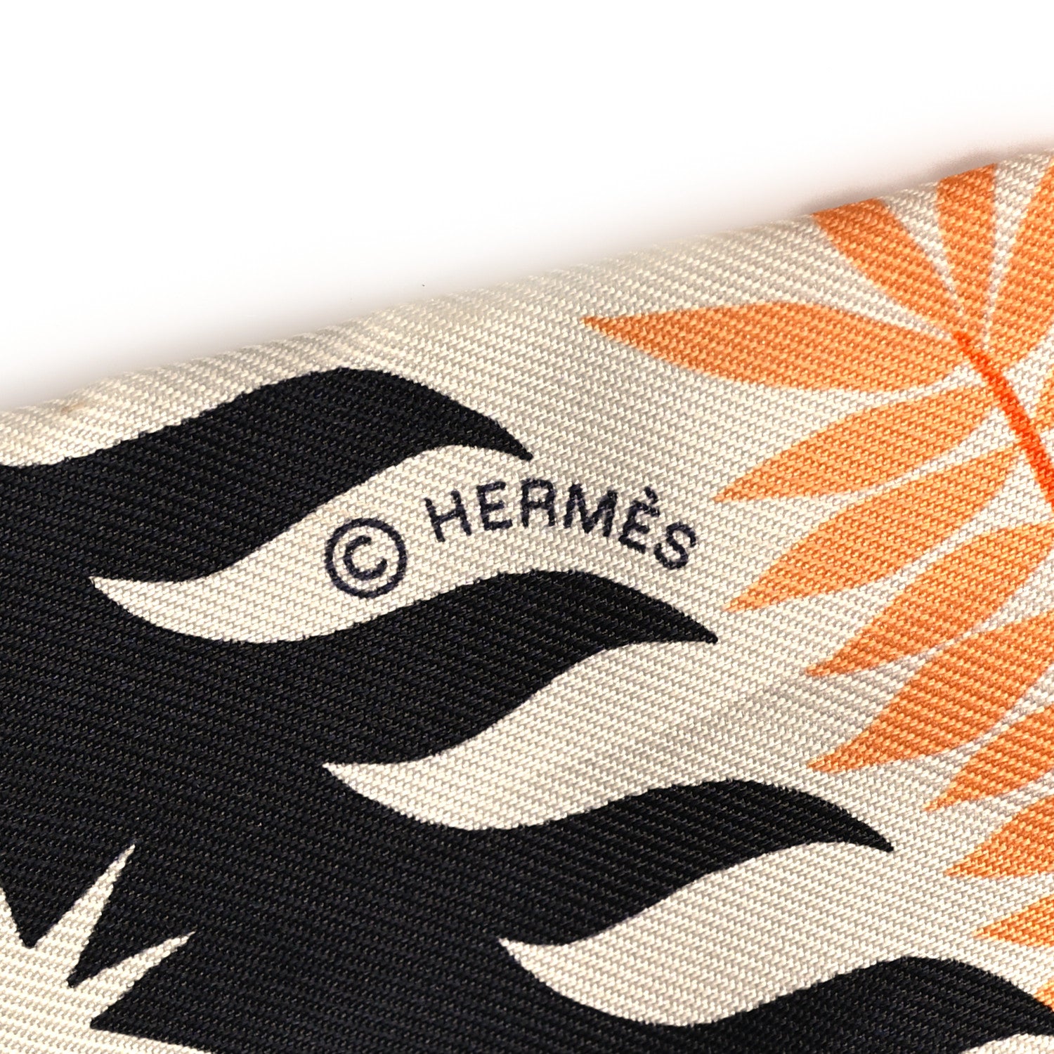 Hermes Silk Le Charme D Orphee Twilly Black Orange Creme 4 of 4