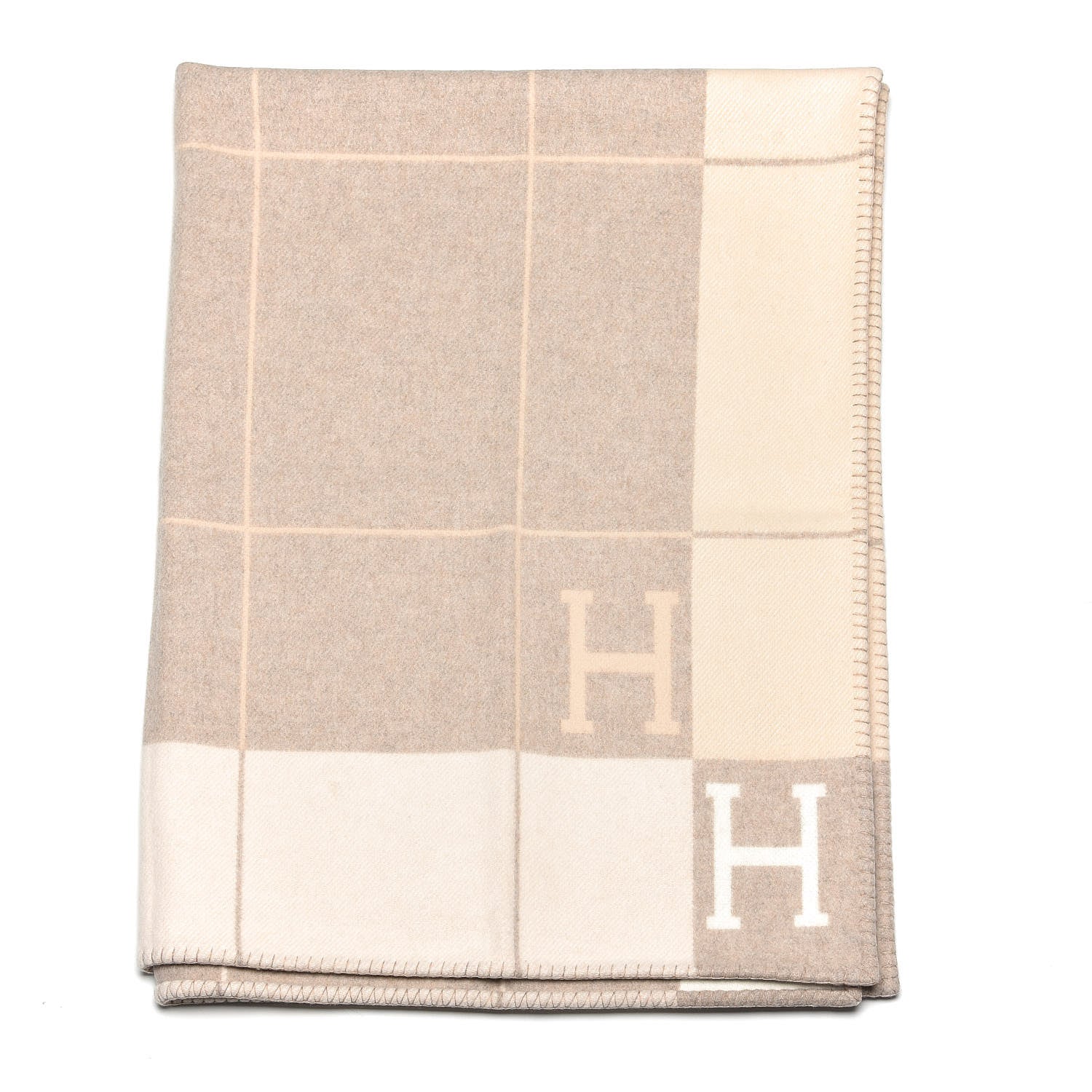 Hermes Wool Cashmere Avalon III Blanket Coco Camomille 1 of 4