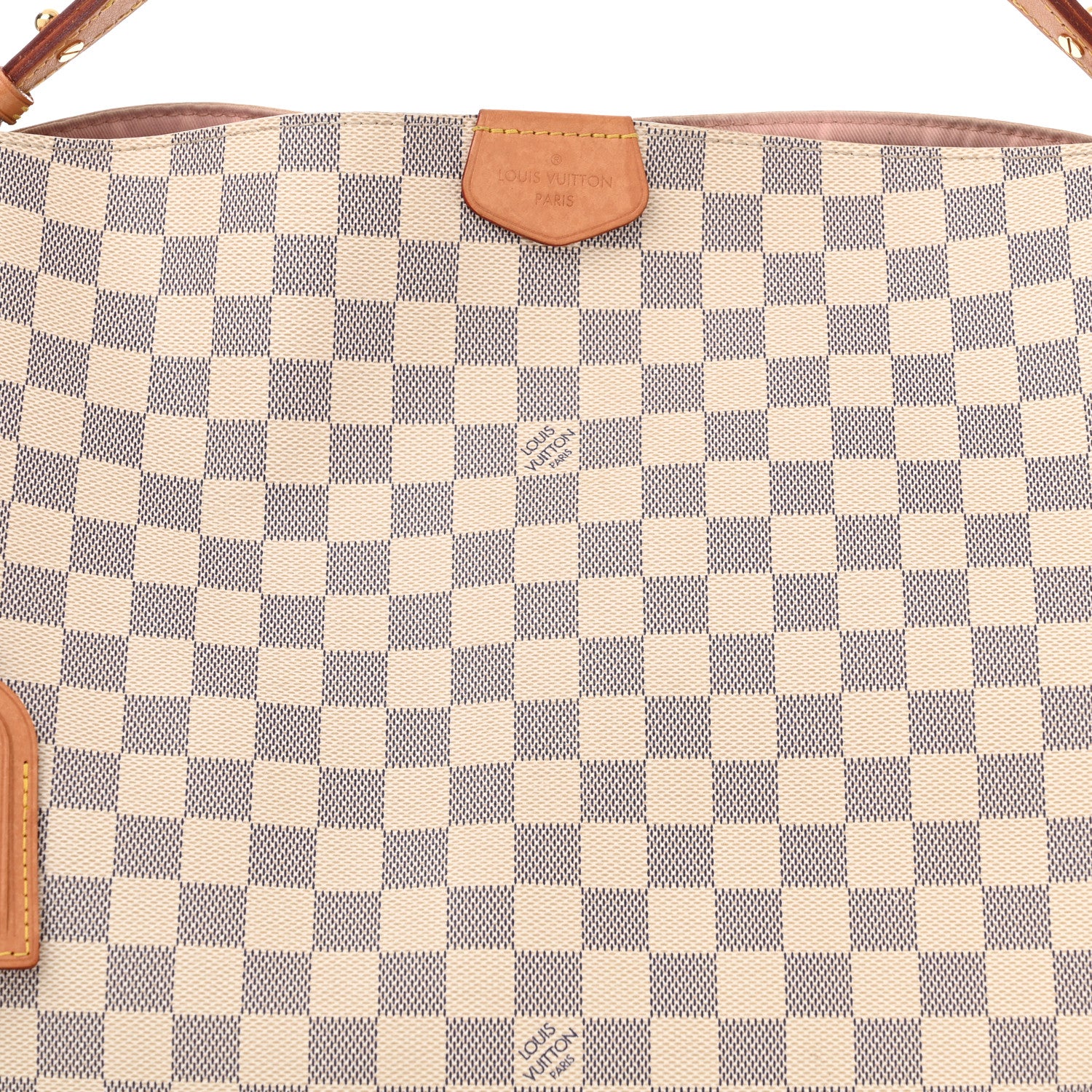 Louis Vuitton Damier Azur Graceful MM Rose Ballerine 7 of 9