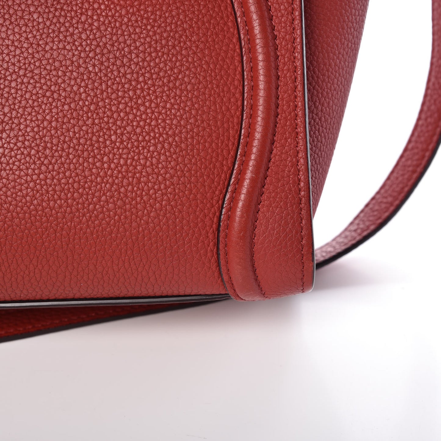 Baby Grained Calfskin Nano Luggage Red
