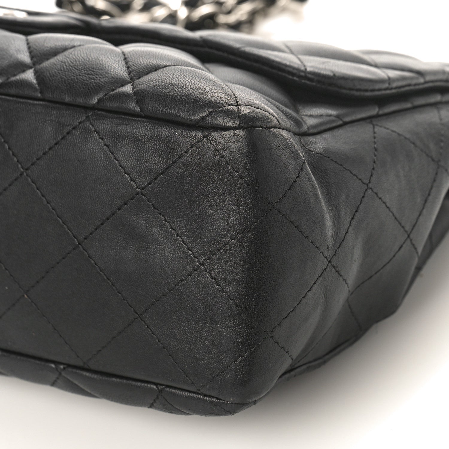 Chanel Lambskin Quilted Jumbo Single Flap Black 9 of 11