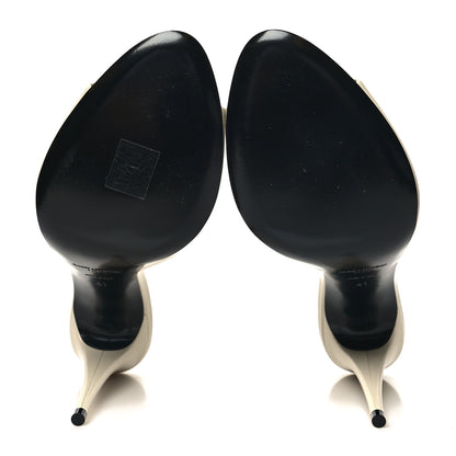 Saint Laurent Calfskin New Belfagor 110mm Mules 41 Pearl 5 of 9