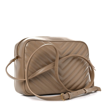 Saint Laurent Calfskin Matelasse Monogram Lou Camera Bag Dark Beige 3 of 11