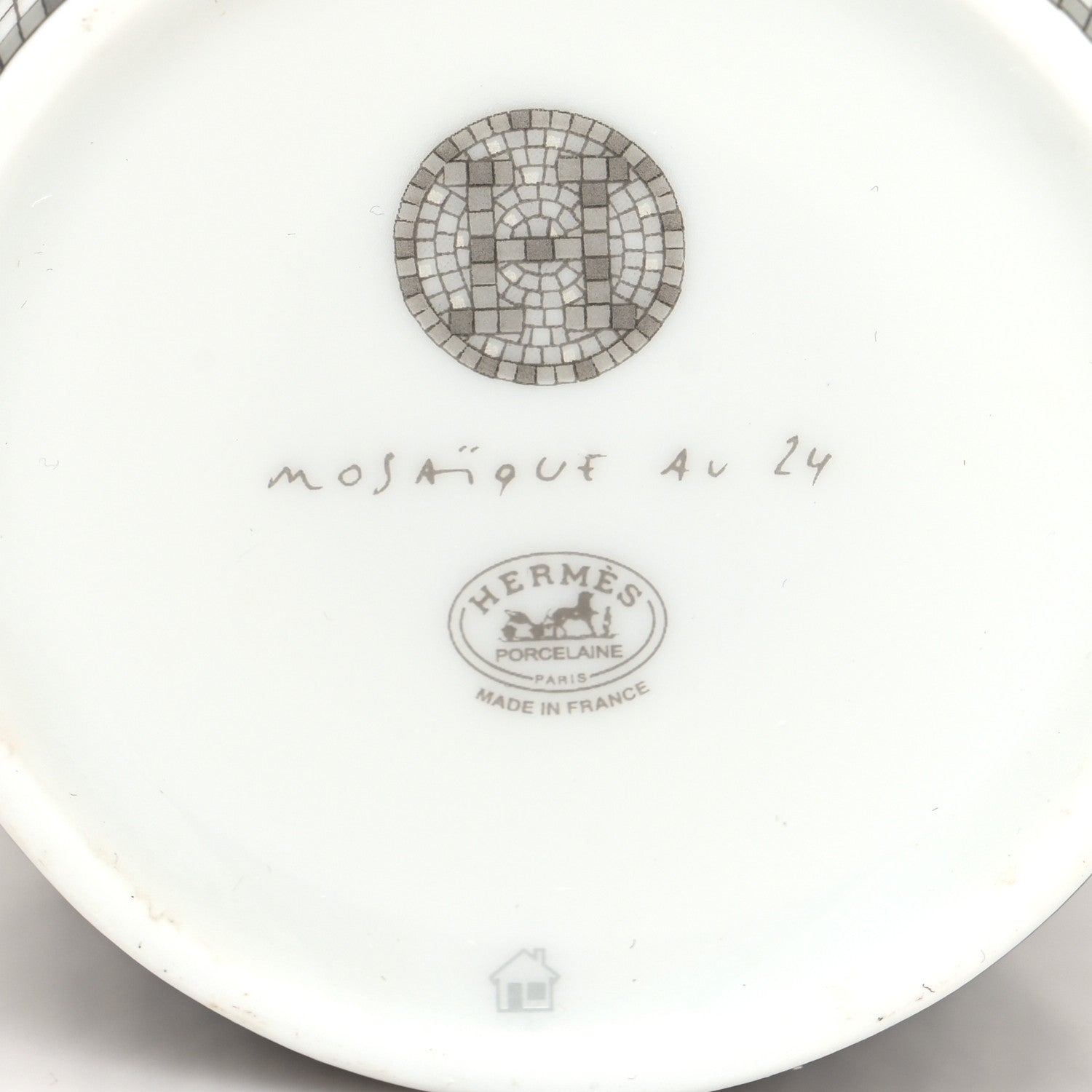 Hermes Porcelain Mosaique Au 24 Porcelain Candle Tumbler Platinum 6 of 7