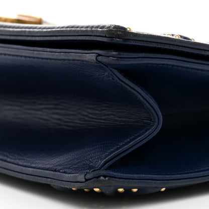 Christian Dior Lambskin Studded Medium Diorama Flap Bag Navy Blue 10 of 10
