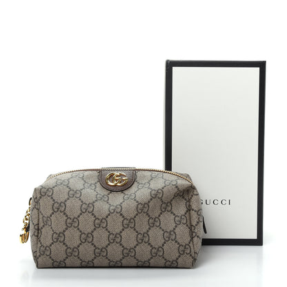 Gucci Soft GG Supreme Monogram Calfskin Medium Ophidia Cosmetic Case Beige Ebony New Acero 8 of 8
