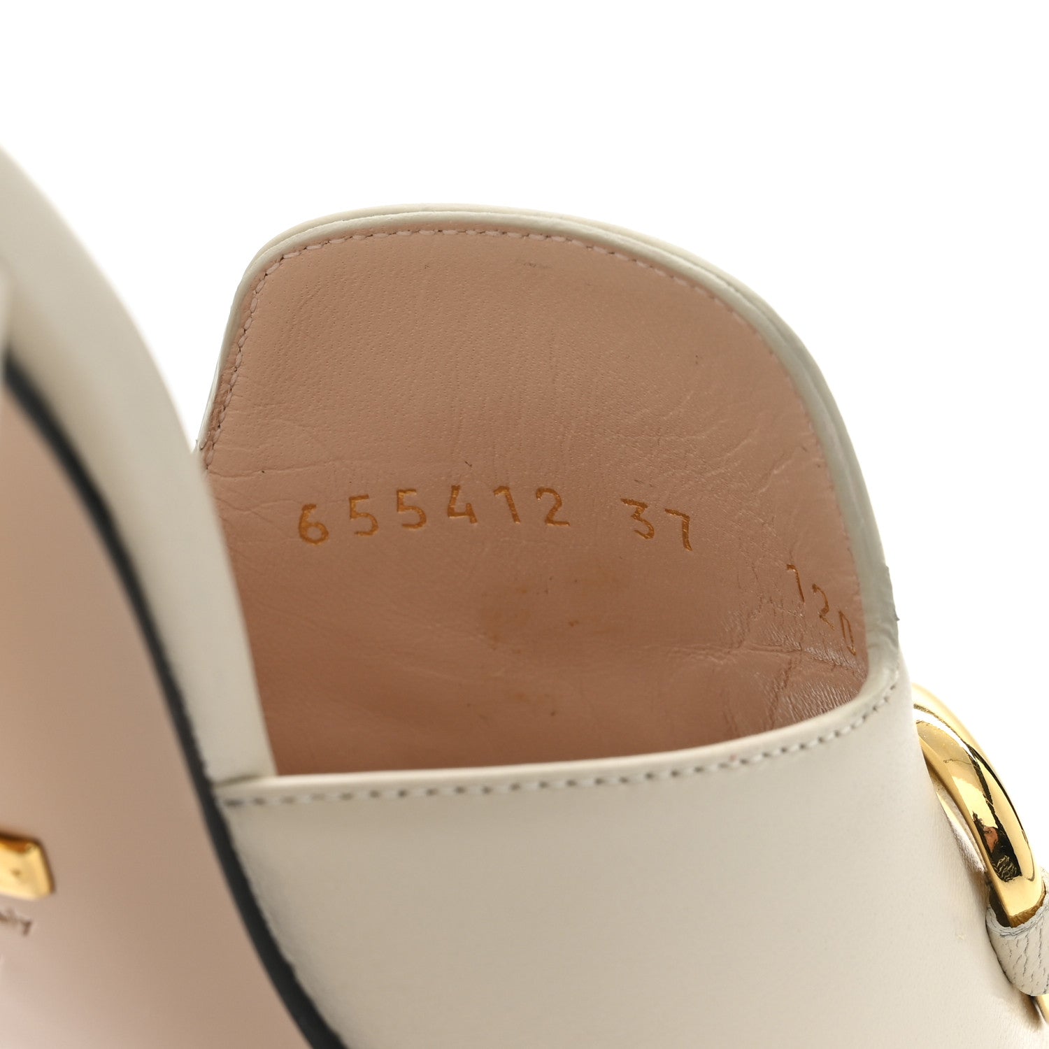 Gucci Nappa Horsebit 75mm Slide Sandals 37 Mystic White 9 of 12