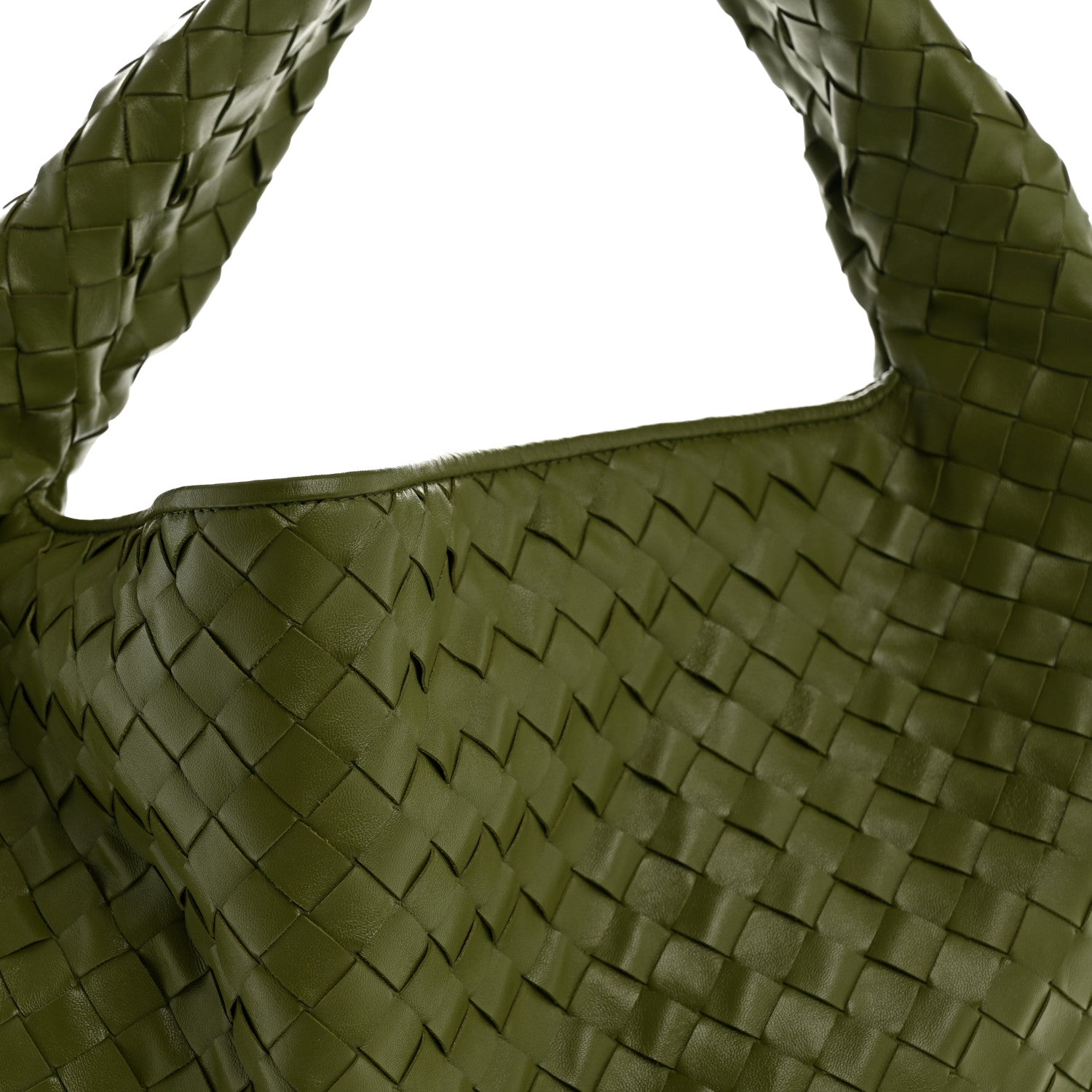 Bottega Veneta Calfskin Intrecciato Large Hop Matcha 8 of 10