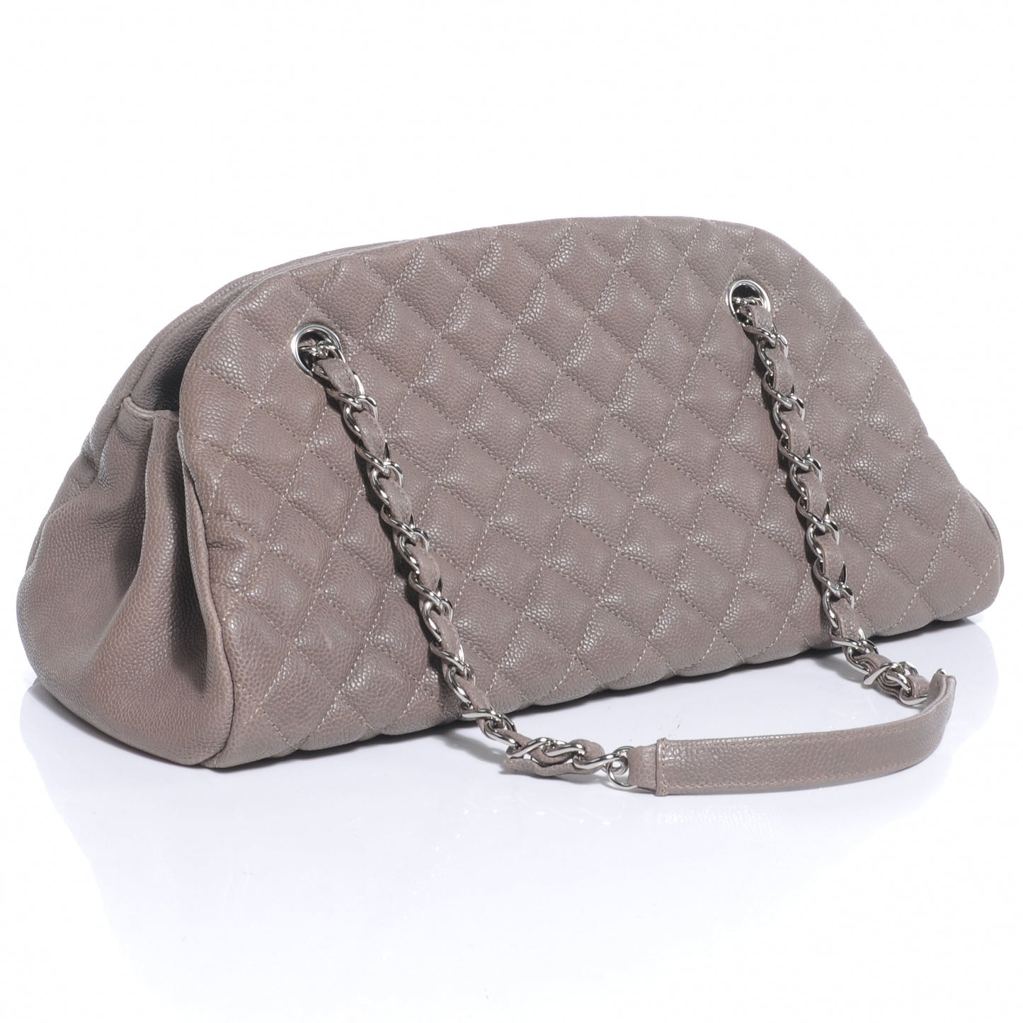 Caviar Quilted Medium Just Mademoiselle Grey