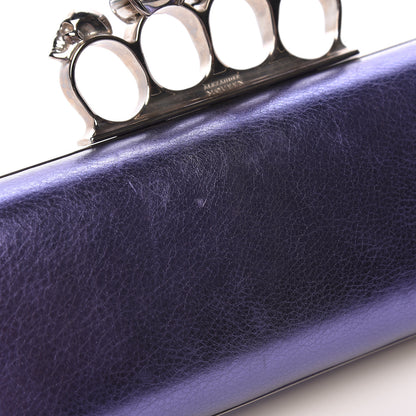 Alexander McQueen Metallic Nappa Knucklebox Clutch Purple 12 of 15