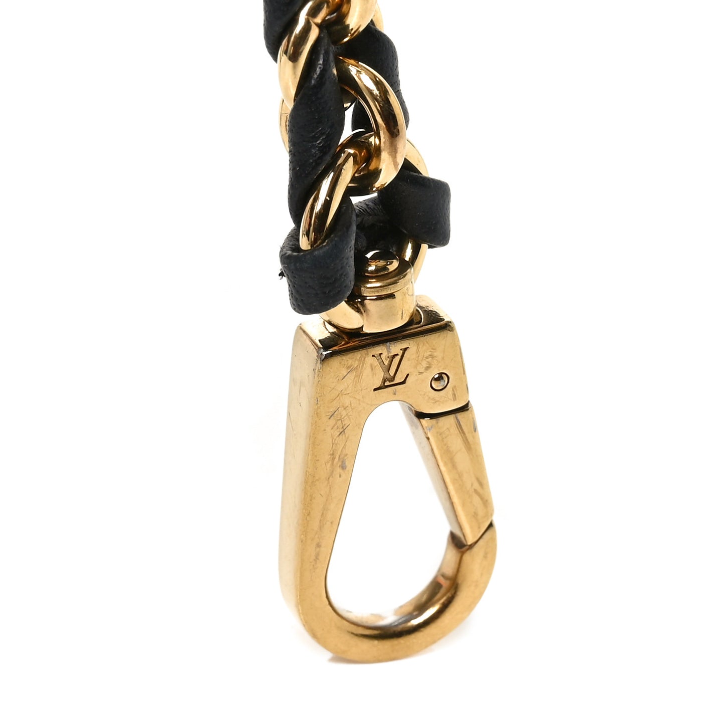 Calfskin Multi Pochette Chain Shoulder Strap Black Gold