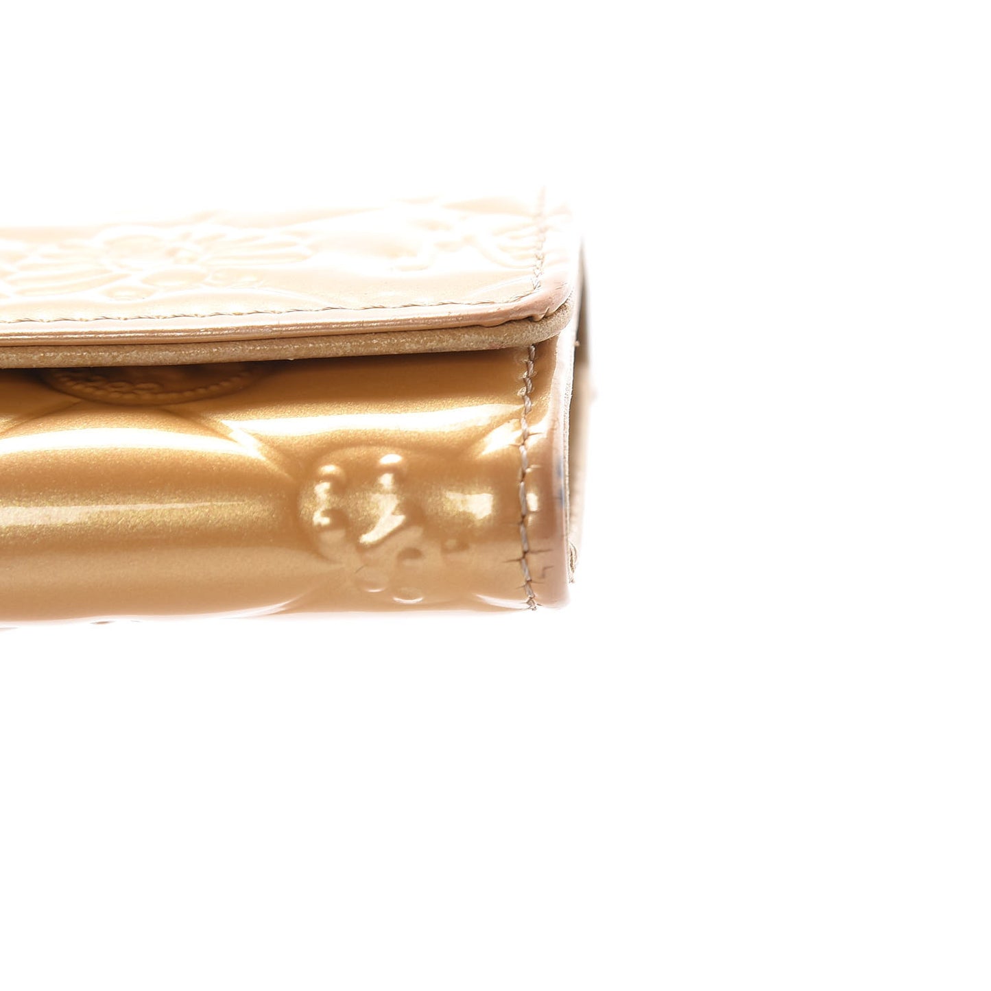 Patent Quilted Mademoiselle Precious Symbols 6 Key Holder Gold