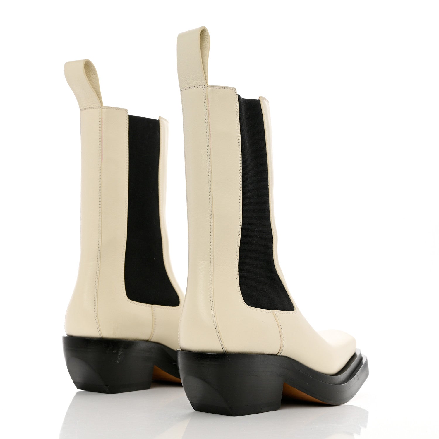 Bottega Veneta Calfskin Lean Mid-Calf Boots 36.5 Wax 4 of 8
