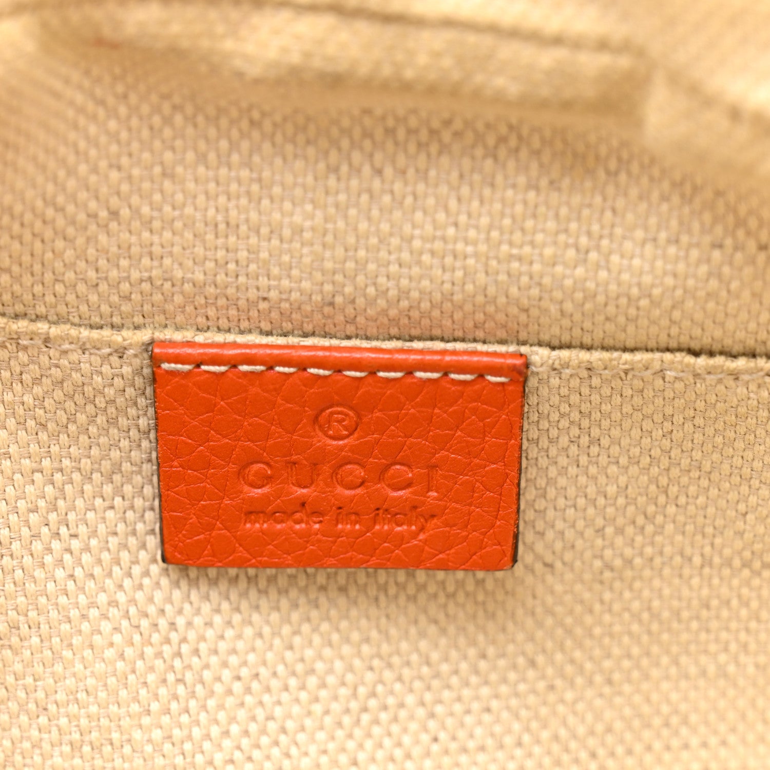 Gucci Pebbled Calfskin Small Soho Disco Bag Sun Orange 6 of 16