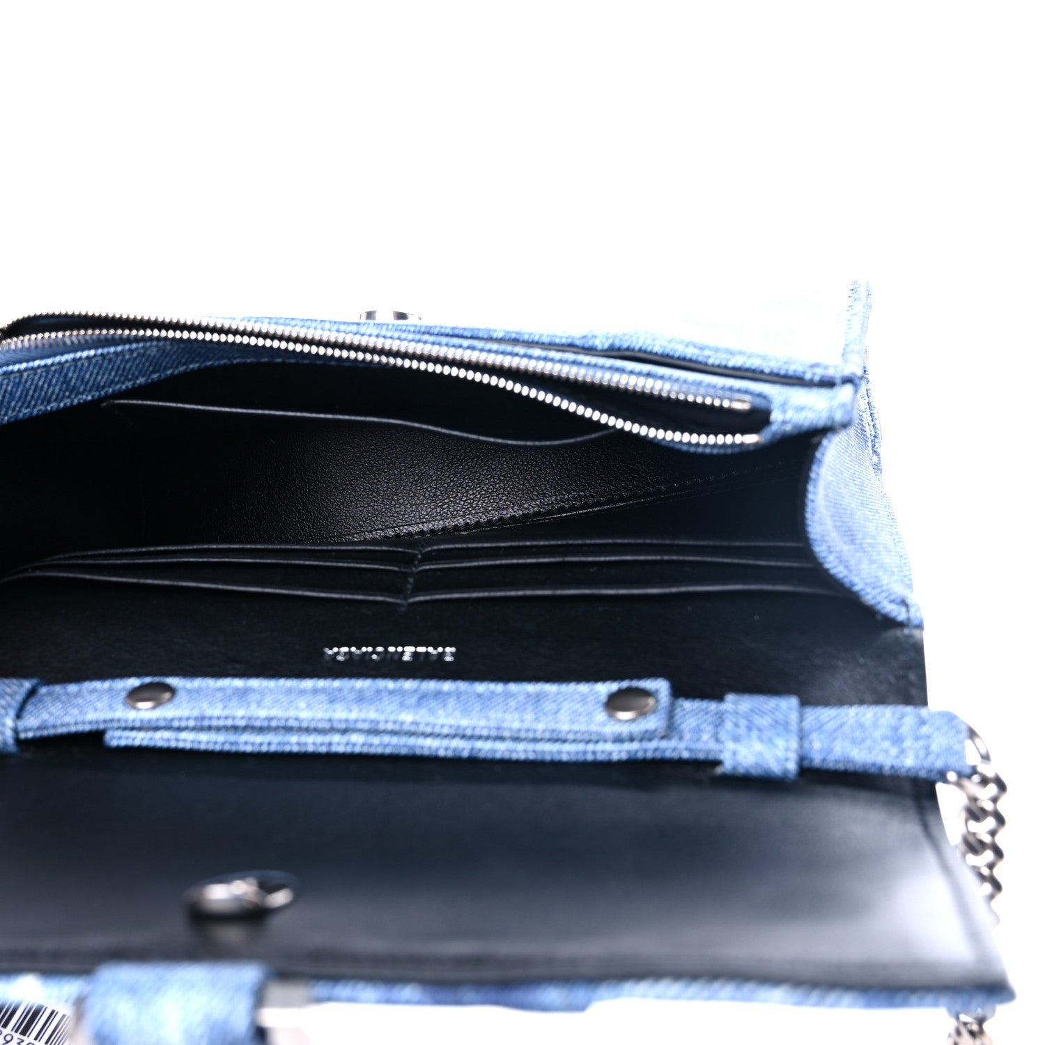 Balenciaga Nappa Denim Printed Hourglass Chain Bag Denim Blue 5 of 7