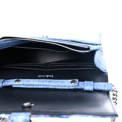 Balenciaga Nappa Denim Printed Hourglass Chain Bag Denim Blue 5 of 7
