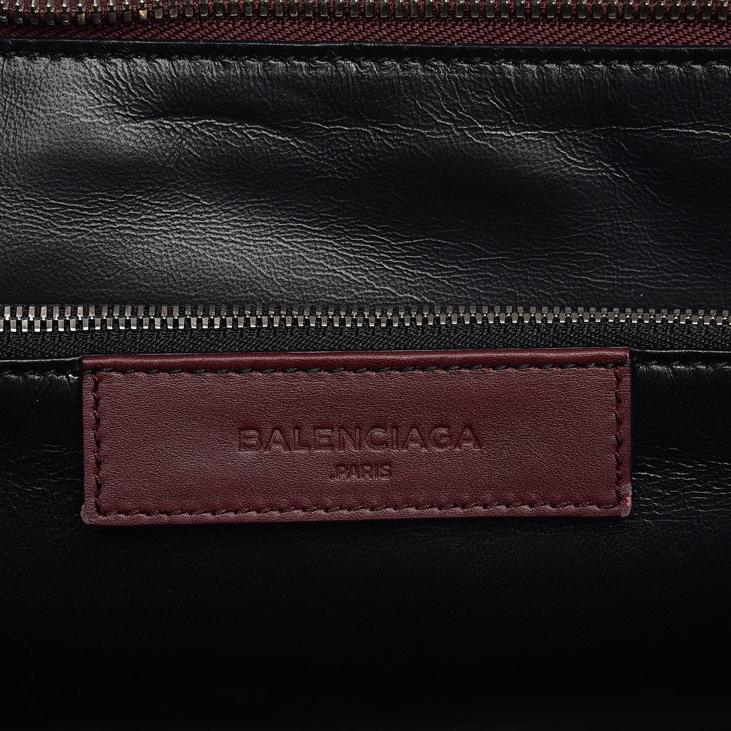 Calfskin Le Dix Zip Cartable Aubergine