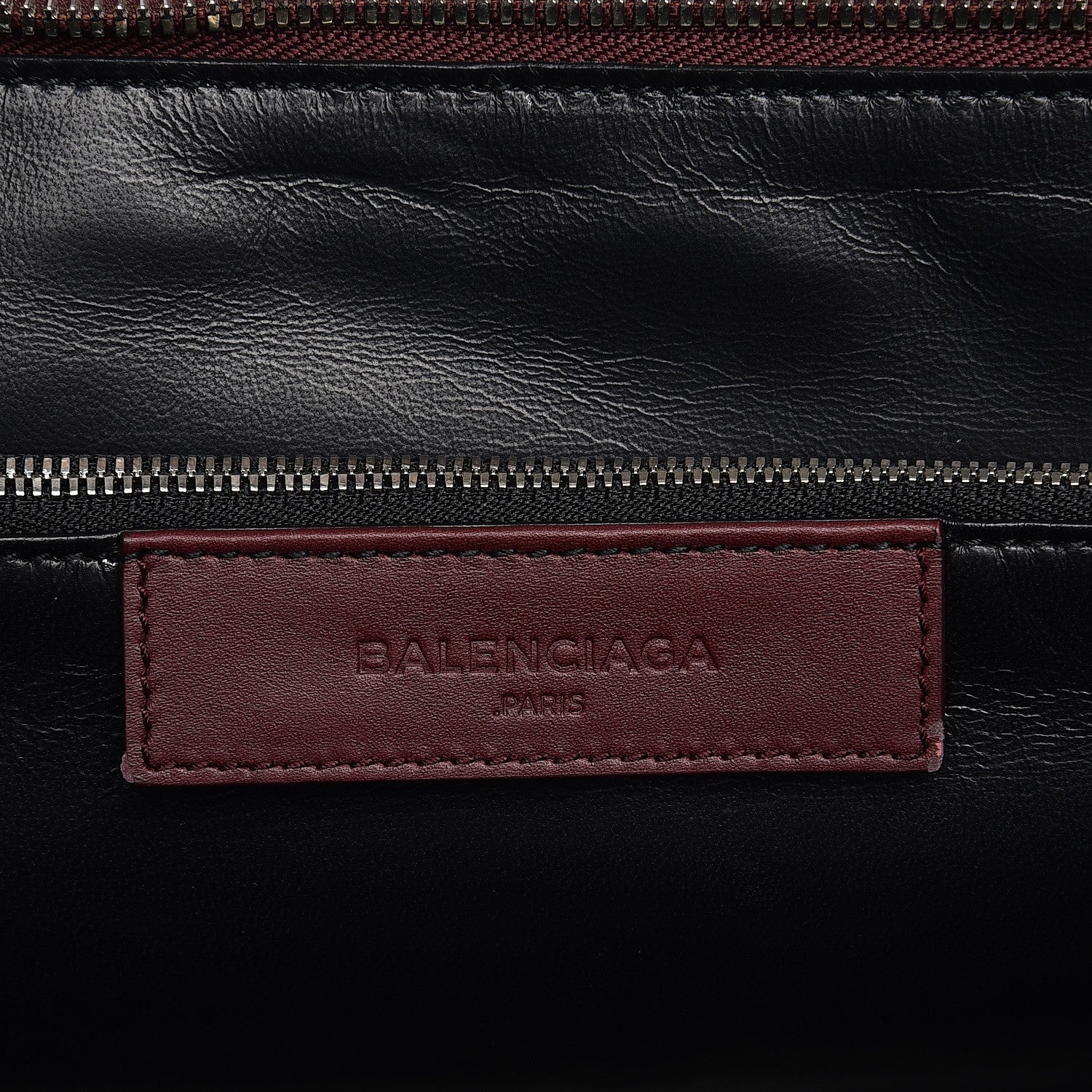 Balenciaga Calfskin Le Dix Zip Cartable Aubergine 7 of 13